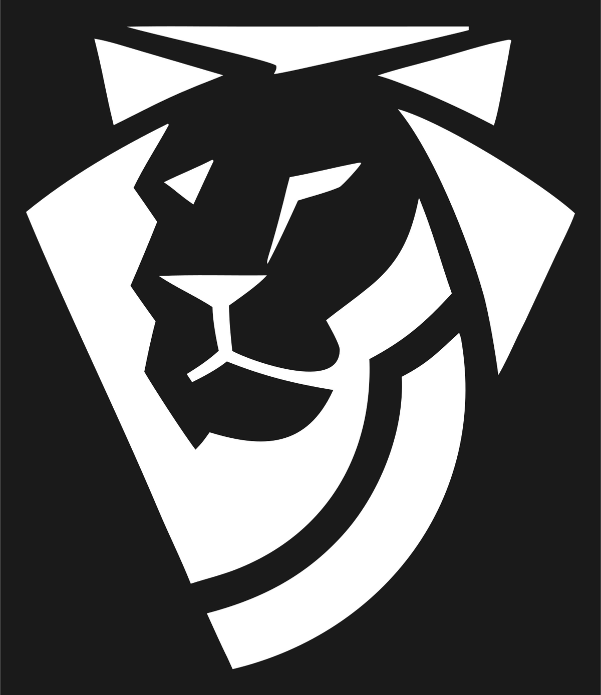 Bold Lion Head Crest #1a1a1a/#ffffff