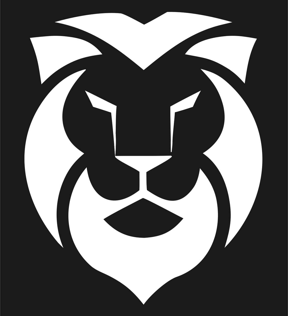 Fierce Lion Face Icon #1a1a1a/#ffffff