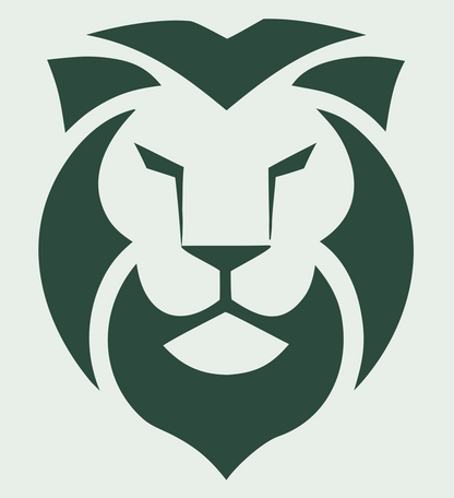 Fierce Lion Face Icon #e8efe9/#2d4a3e