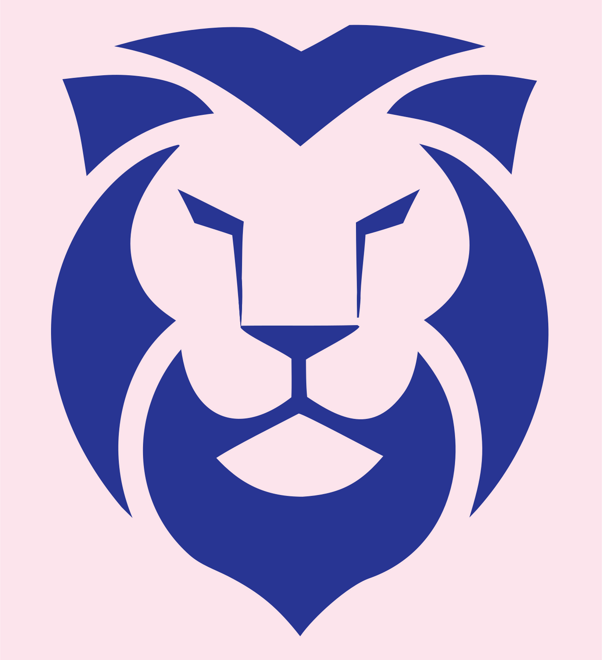 Fierce Lion Face Icon #fce4ec/#283593