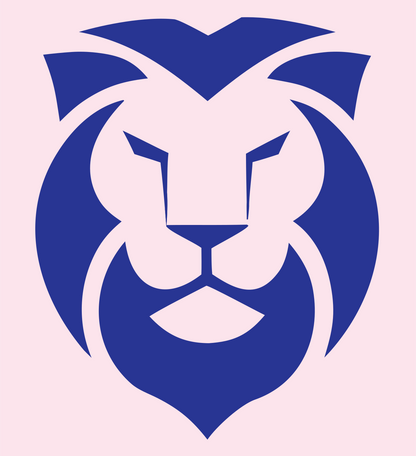 Fierce Lion Face Icon #fce4ec/#283593