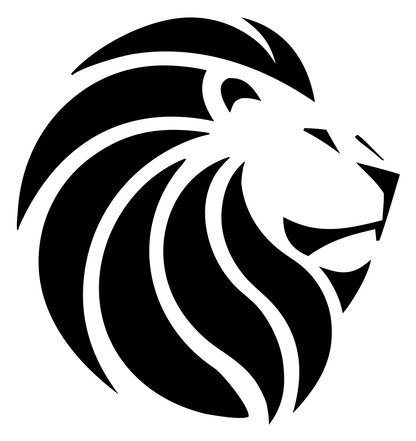 Monoline Lion Mane Crest #ffffff/#000000