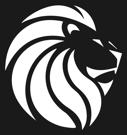 Monoline Lion Mane Crest #1a1a1a/#ffffff