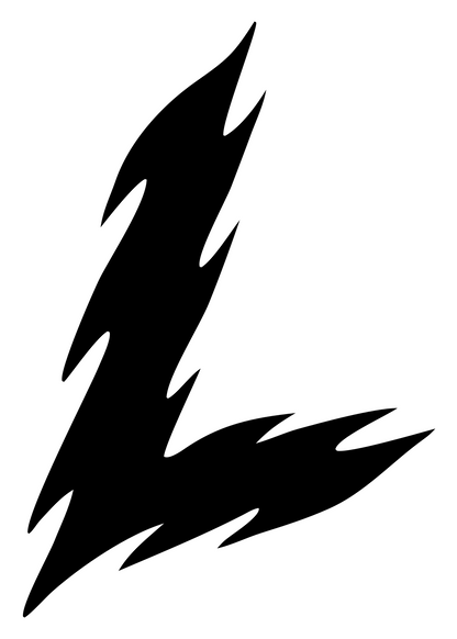Hand-Drawn Lightning Claw Mark #ffffff/#000000
