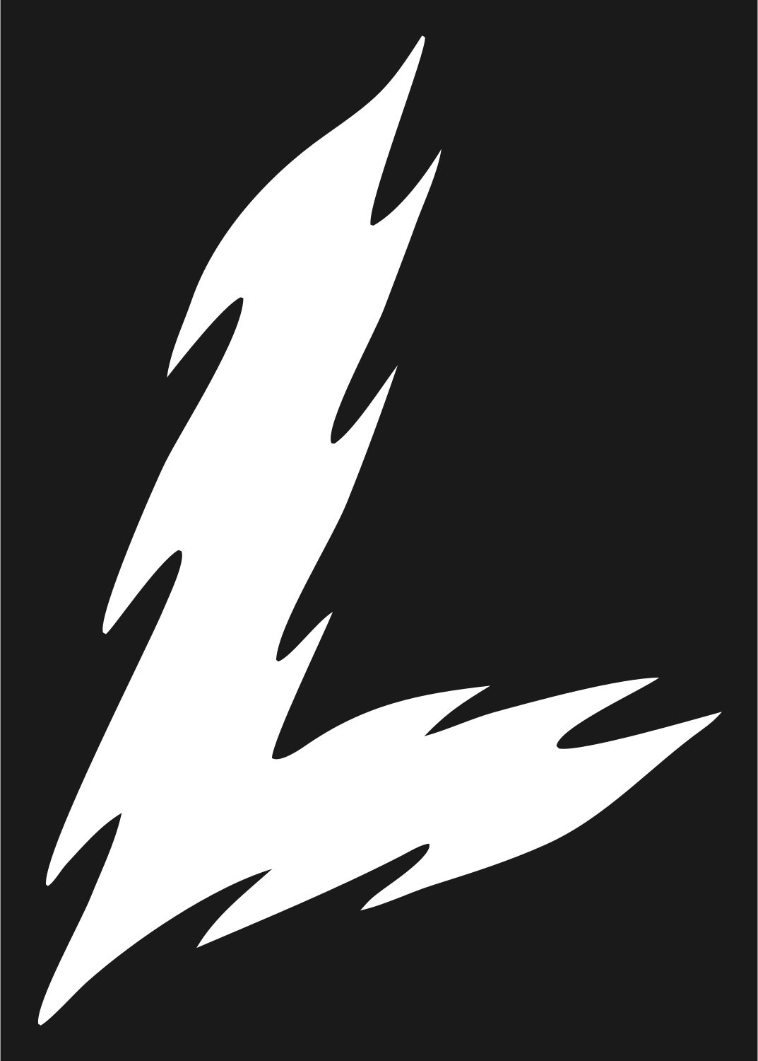 Hand-Drawn Lightning Claw Mark #1a1a1a/#ffffff