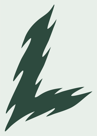 Hand-Drawn Lightning Claw Mark #e8efe9/#2d4a3e
