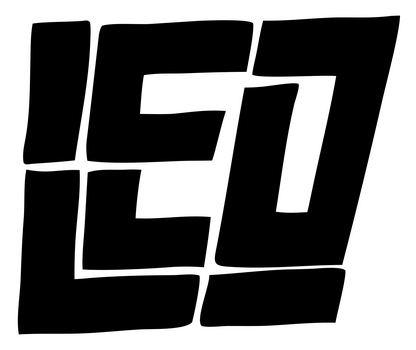 Hand-Drawn LEO Lettermark Badge #ffffff/#000000