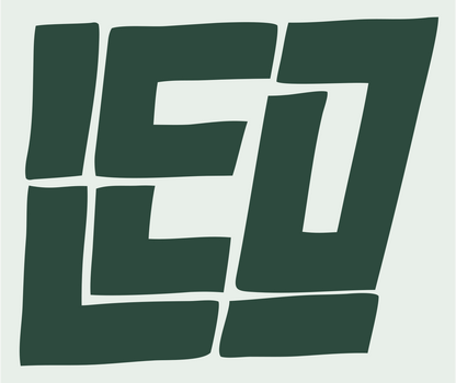 Hand-Drawn LEO Lettermark Badge #e8efe9/#2d4a3e