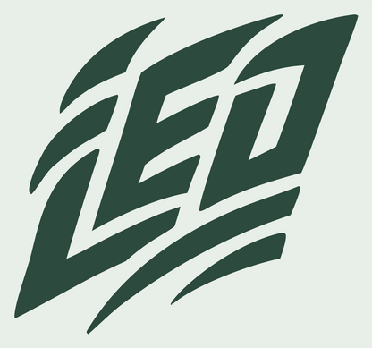 Hand-Drawn LEO Graffiti Mark #e8efe9/#2d4a3e