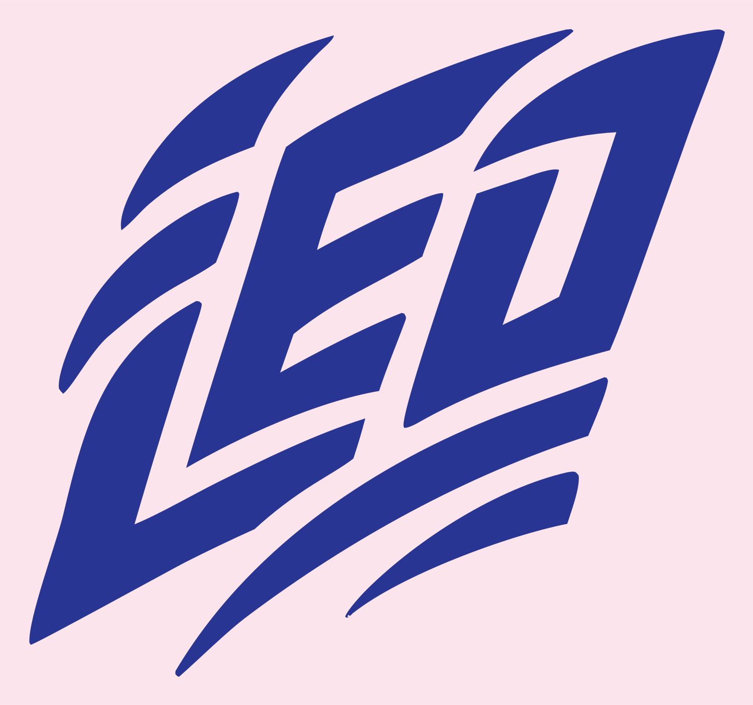 Hand-Drawn LEO Graffiti Mark #fce4ec/#283593