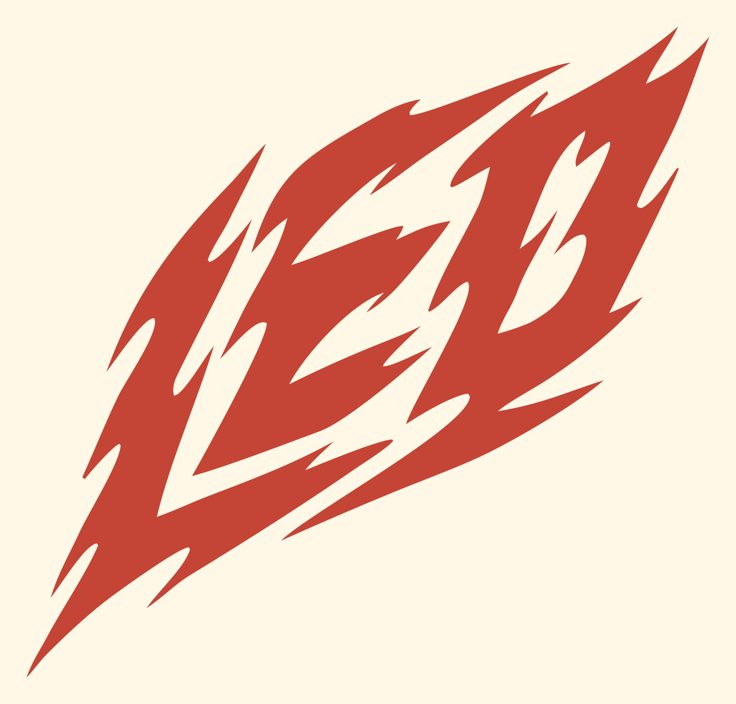 Tribal LEO Diamond Emblem #fff8e7/#c44536