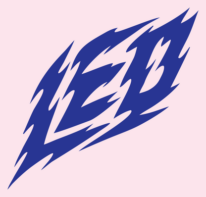 Tribal LEO Diamond Emblem #fce4ec/#283593