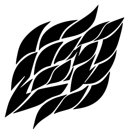 Hand-Drawn Hop Cone Logo #ffffff/#000000