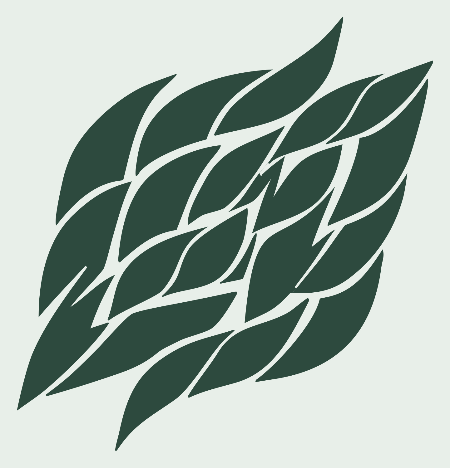 Hand-Drawn Hop Cone Logo #e8efe9/#2d4a3e