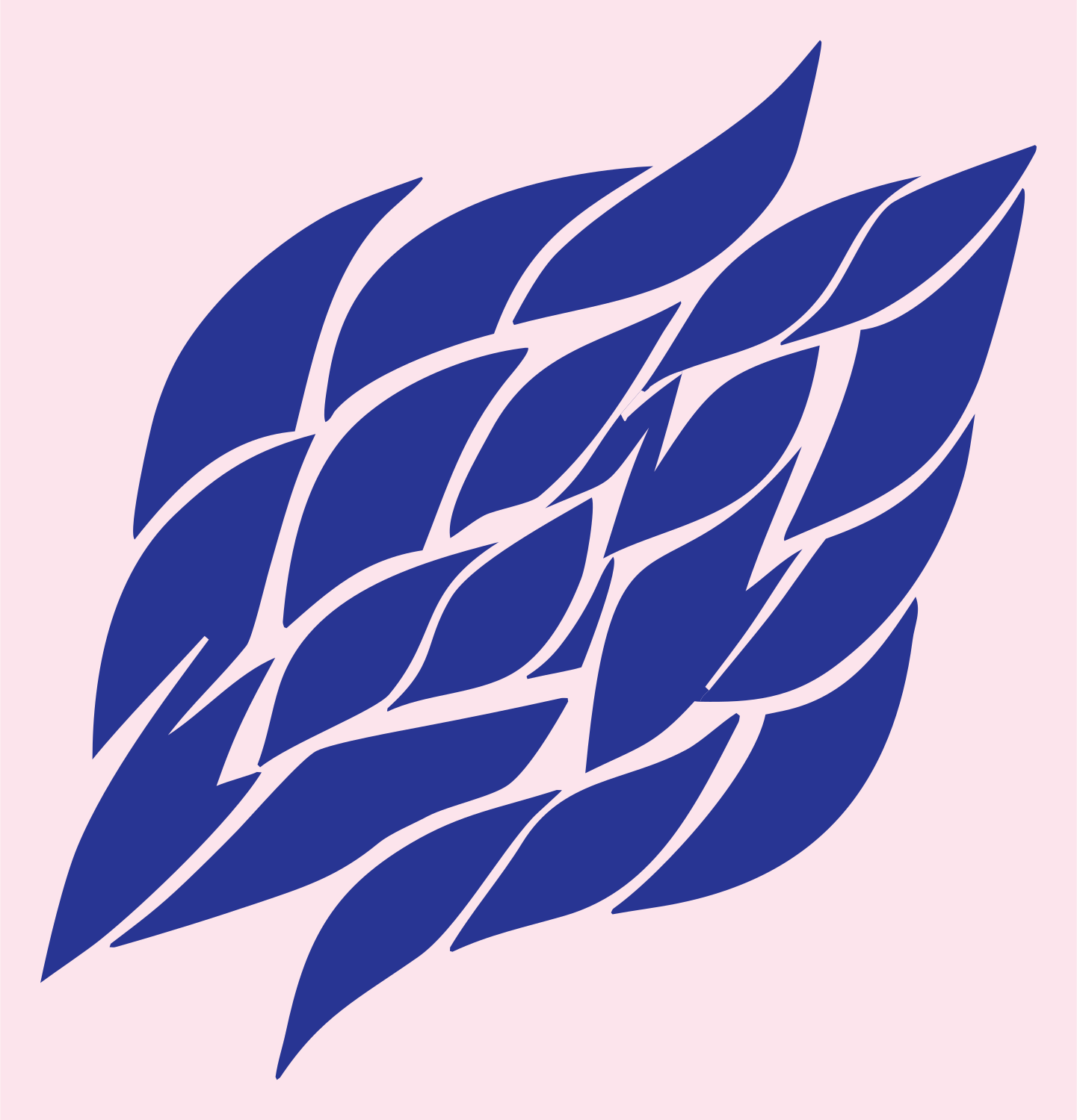 Hand-Drawn Hop Cone Logo #fce4ec/#283593