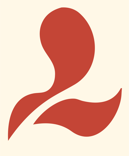 Pictogram Sprouting Leaf Mark #fff8e7/#c44536