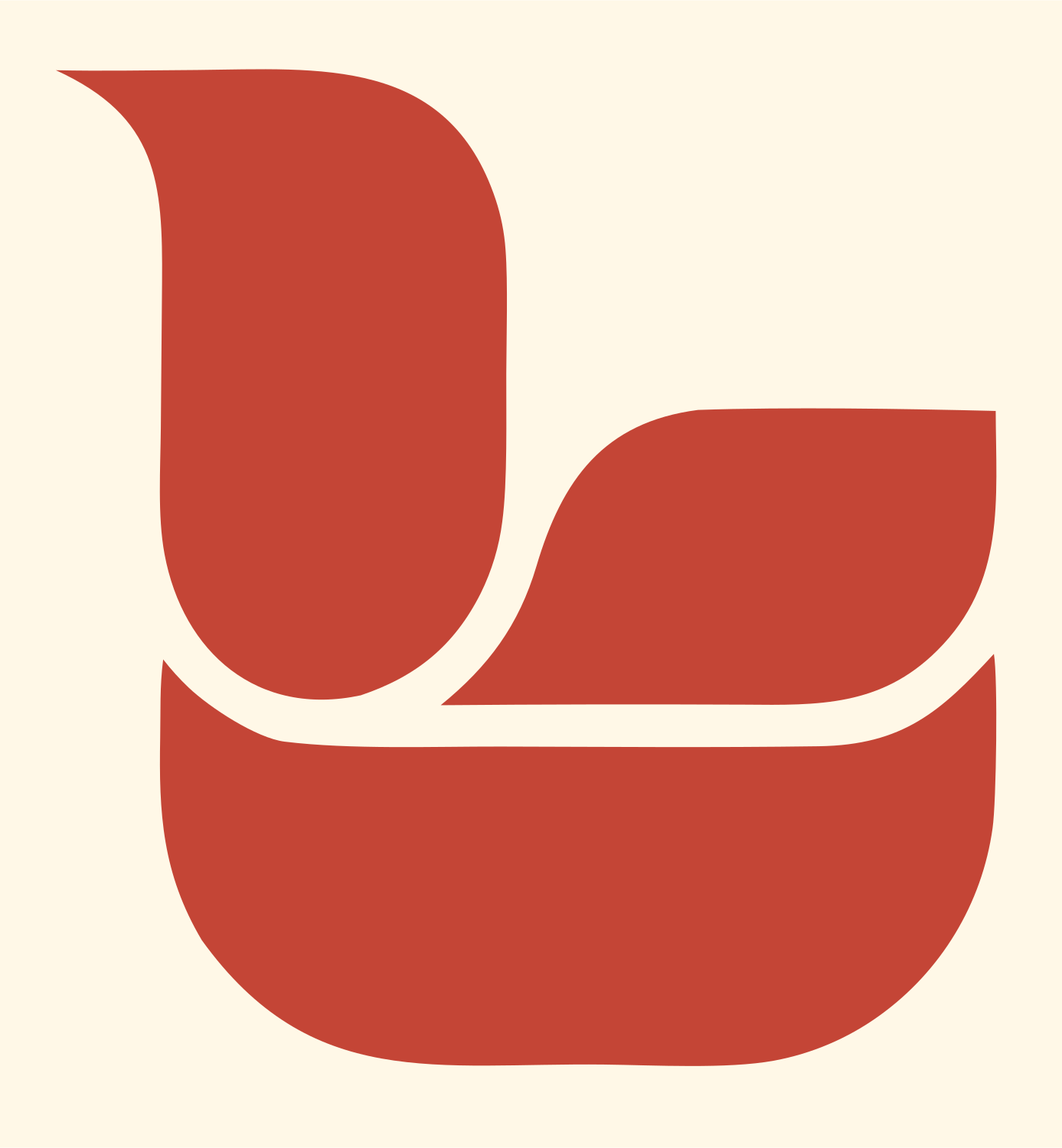 Pictogram Duck Bird Mark #fff8e7/#c44536