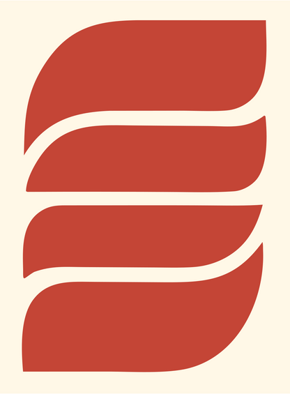 Pictogram Wave Stripe Mark #fff8e7/#c44536