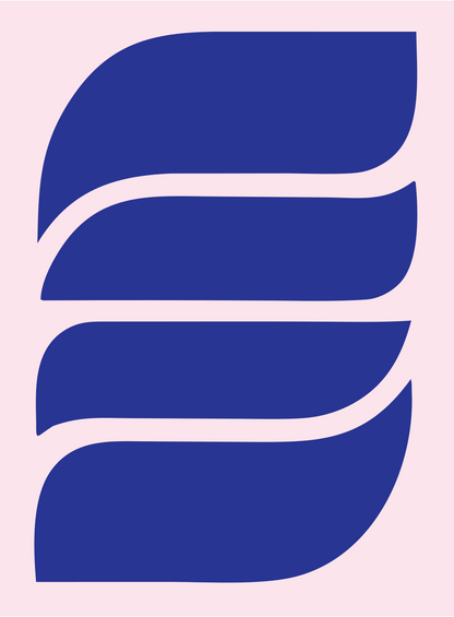 Pictogram Wave Stripe Mark #fce4ec/#283593