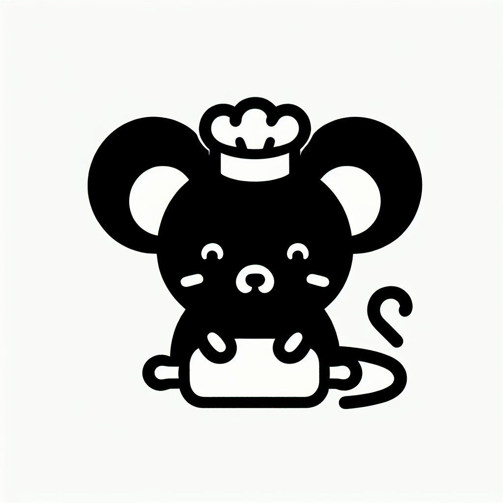 Cartoon Mouse Chef Logo