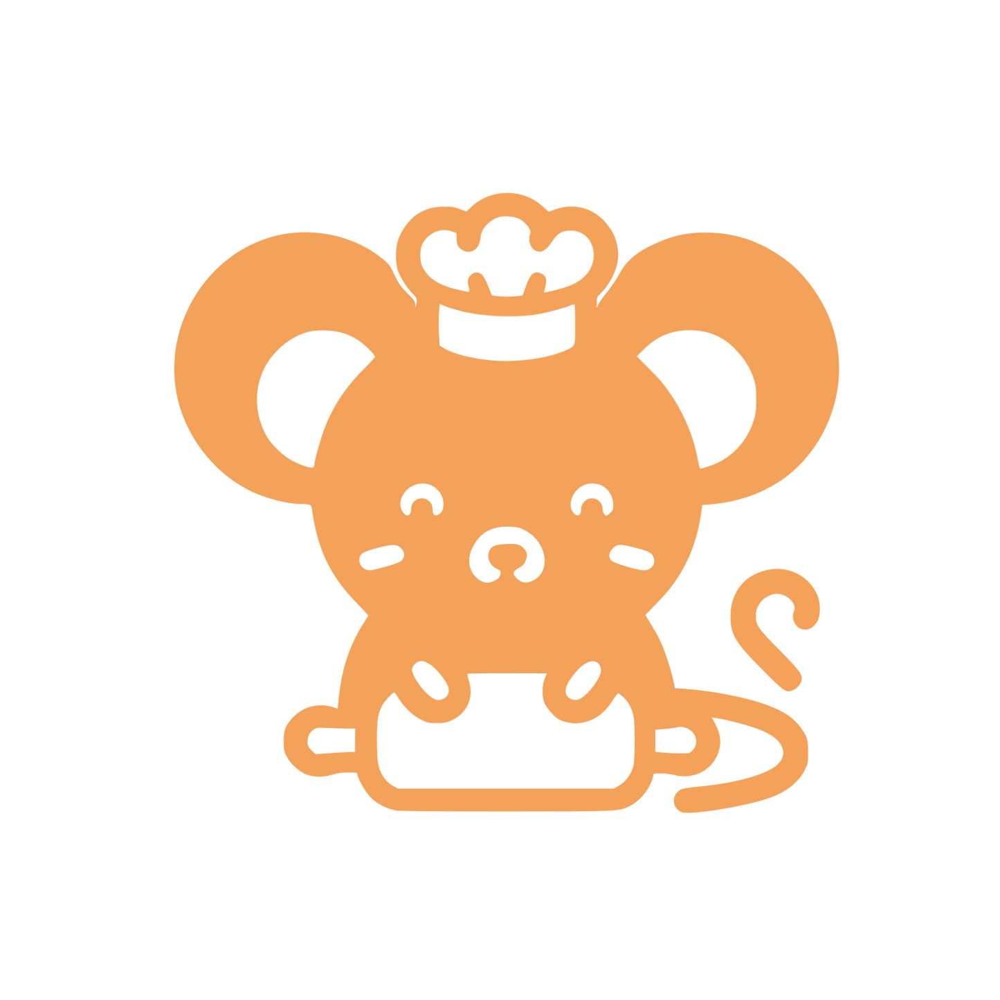 Cartoon Mouse Chef Logo #F4A259