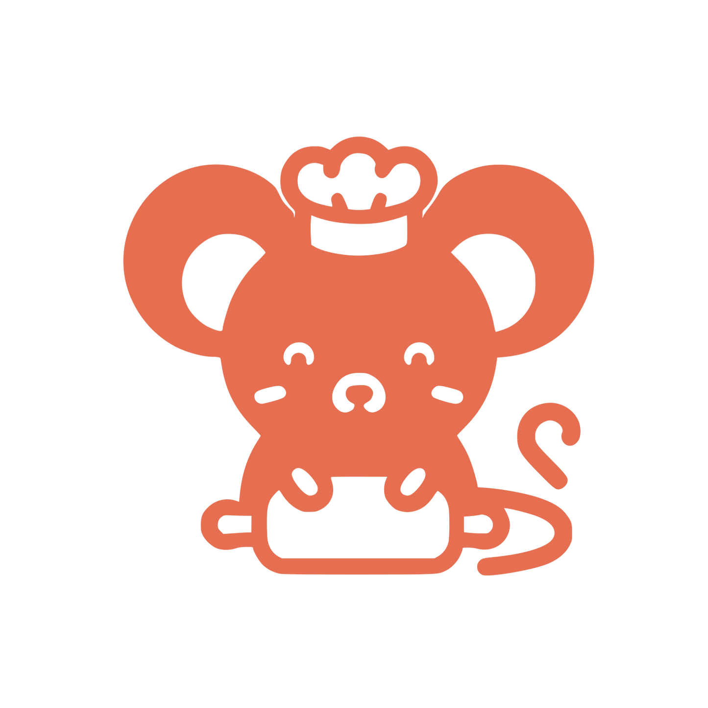 Cartoon Mouse Chef Logo #E76F51