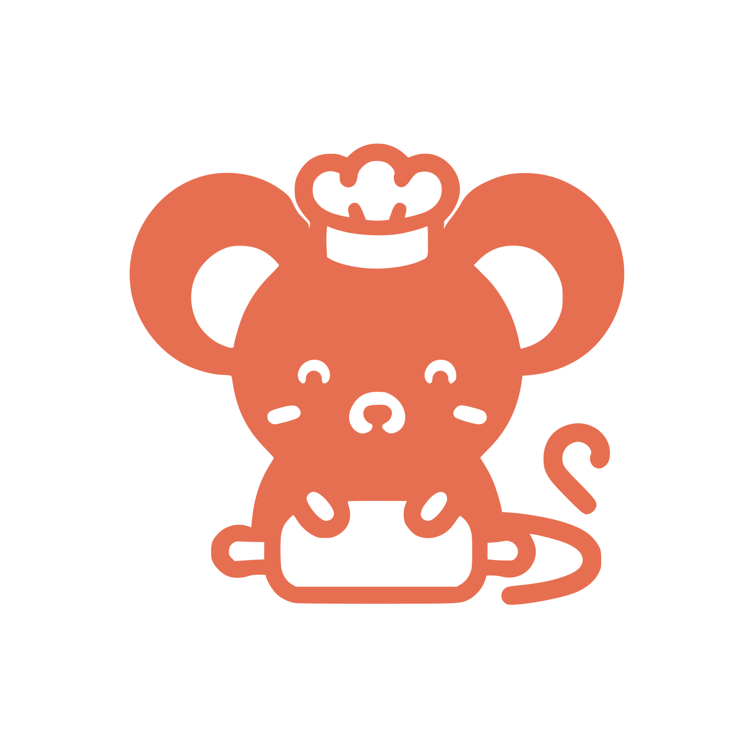 Cartoon Mouse Chef Logo #E76F51