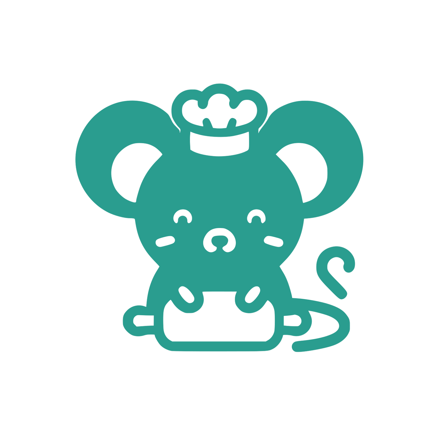 Cartoon Mouse Chef Logo #2A9D8F