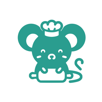 Cartoon Mouse Chef Logo #2A9D8F