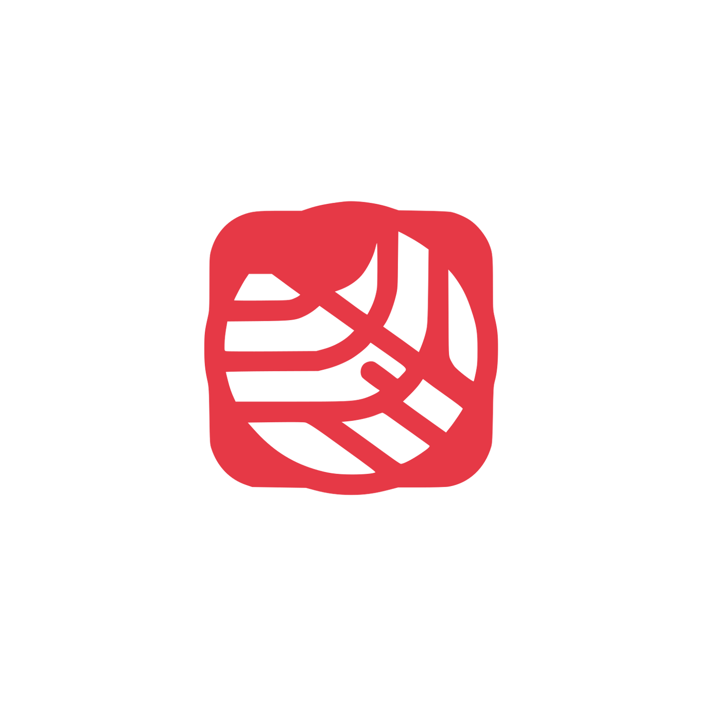 Folded Blanket Icon #E63946