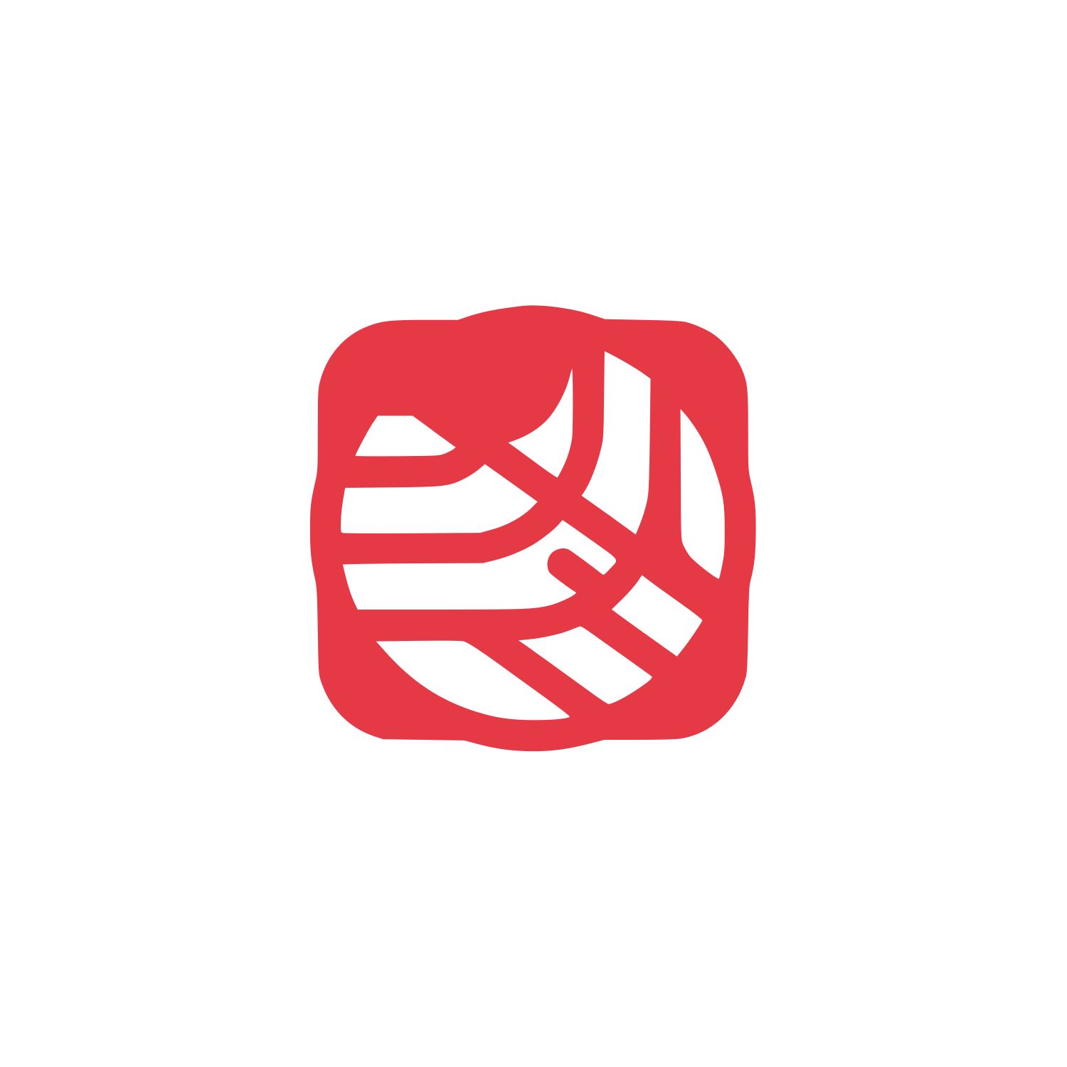 Folded Blanket Icon #E63946