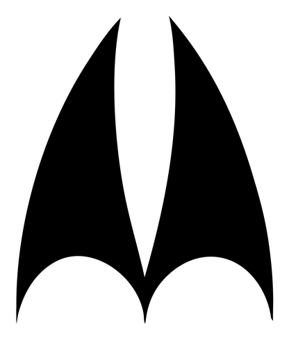 Bat Wings Spread Mark #ffffff/#000000