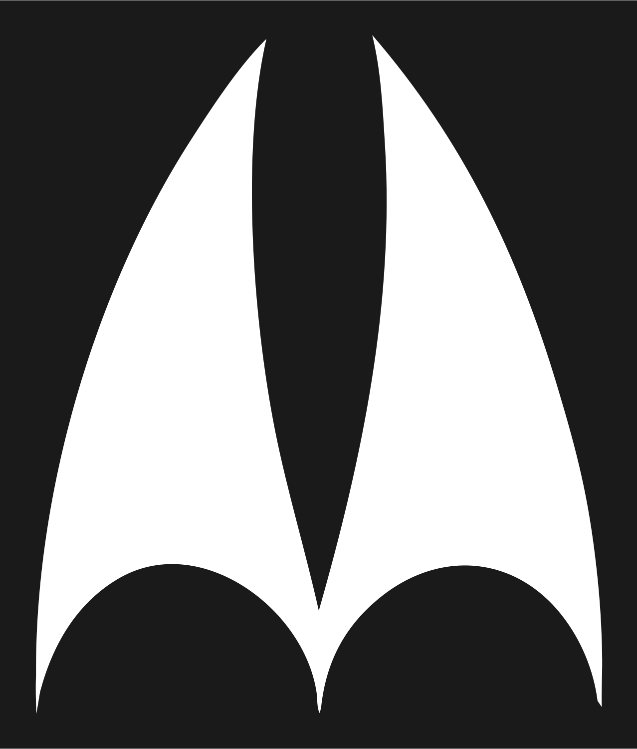 Bat Wings Spread Mark #1a1a1a/#ffffff