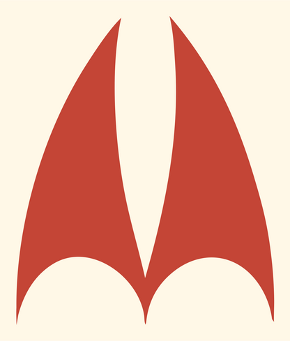 Bat Wings Spread Mark #fff8e7/#c44536