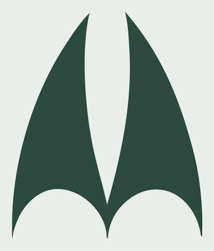 Bat Wings Spread Mark #e8efe9/#2d4a3e