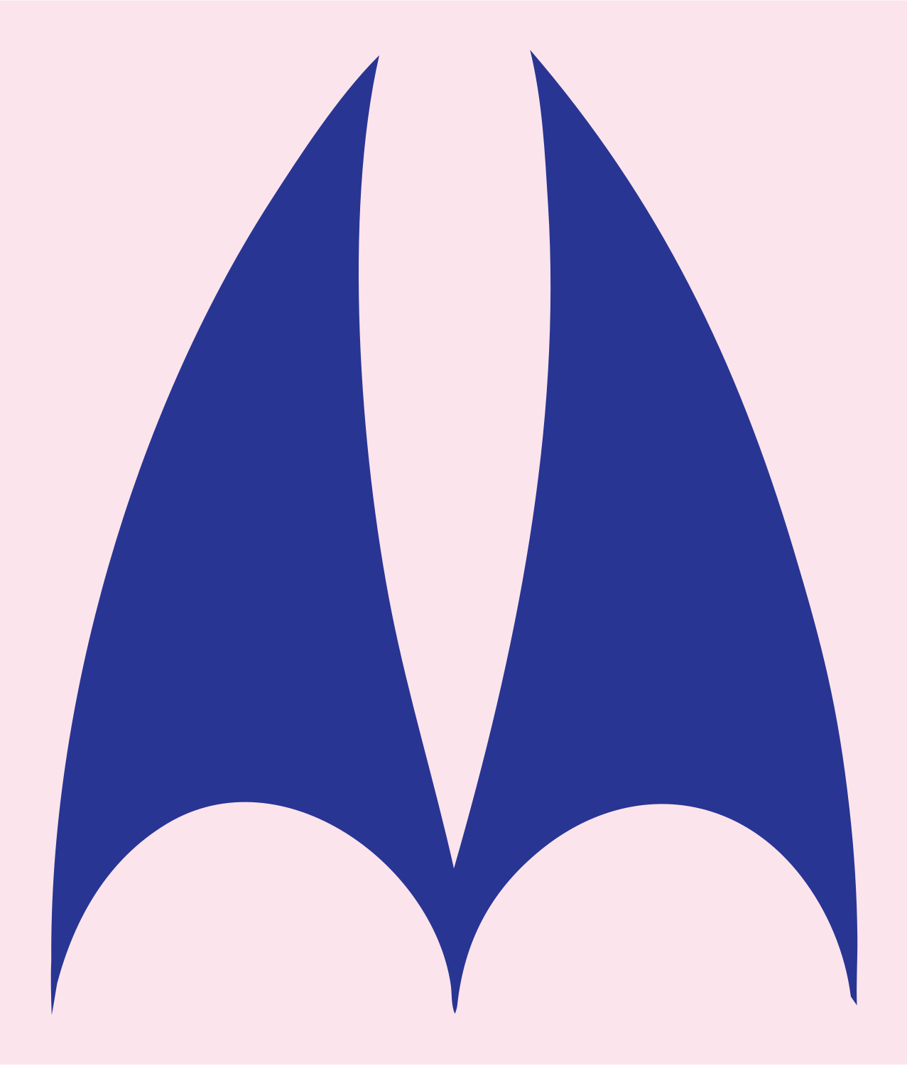 Bat Wings Spread Mark #fce4ec/#283593