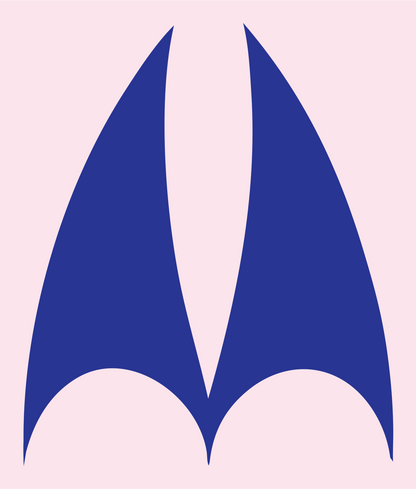 Bat Wings Spread Mark #fce4ec/#283593