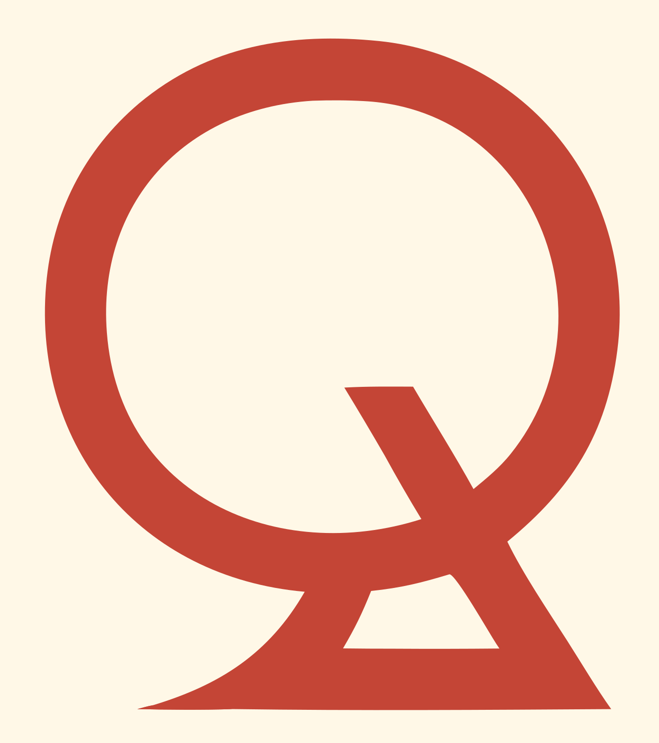 Monoline Virgo Circle Crest #fff8e7/#c44536