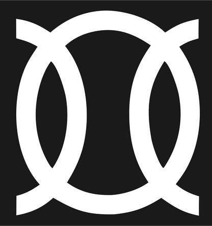 Monoline Linked Rings Emblem #1a1a1a/#ffffff