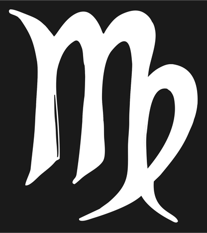 Hand-Drawn Virgo Glyph Logo #1a1a1a/#ffffff