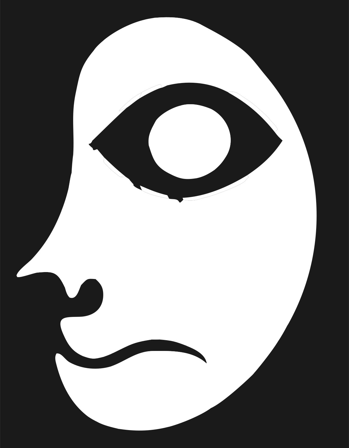 Cyclops Face Mask Logo #1a1a1a/#ffffff