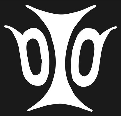 Hand-Drawn Double Oval Emblem #1a1a1a/#ffffff