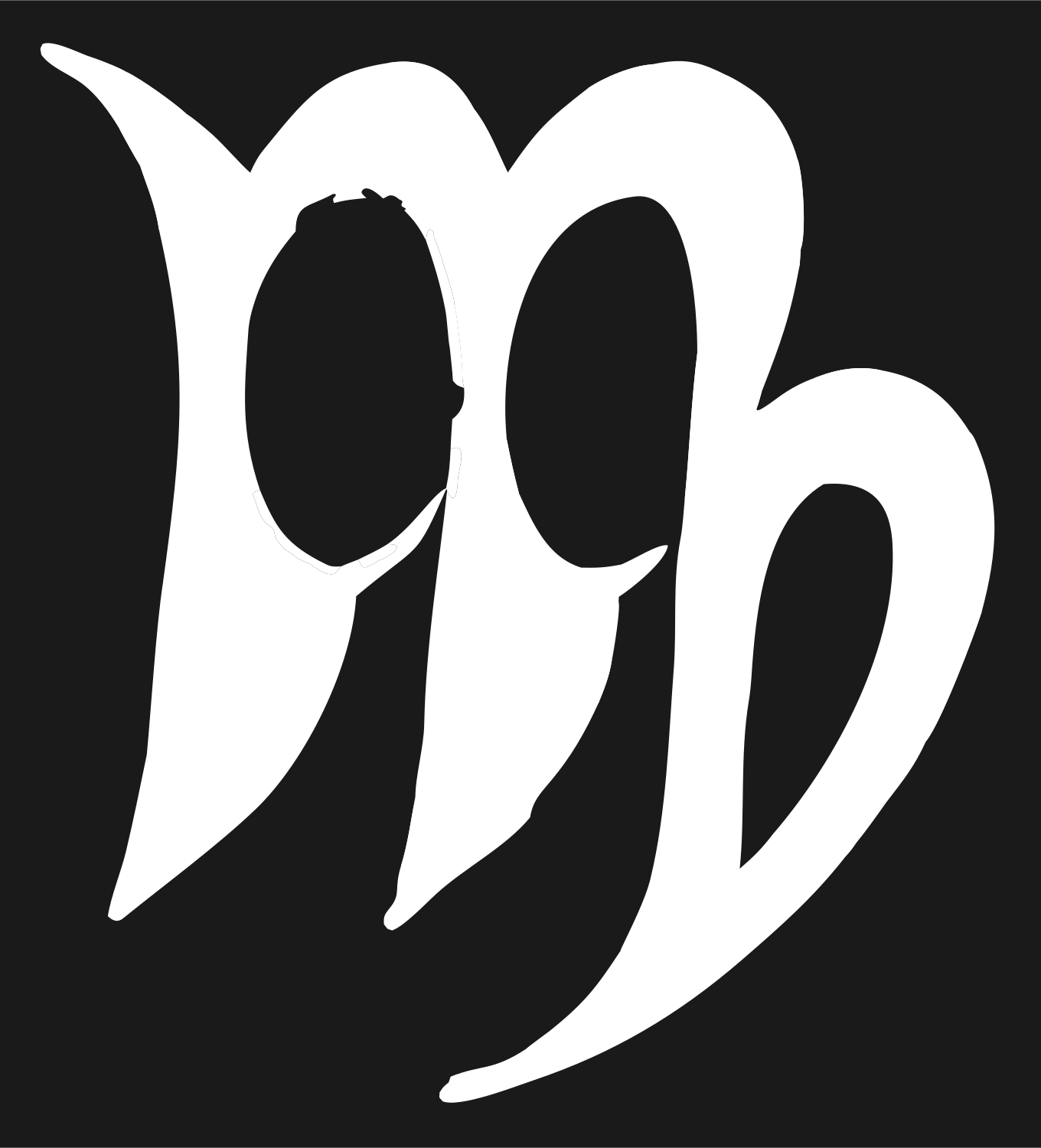 Hand-Drawn Virgo Calligraphy Mark #1a1a1a/#ffffff