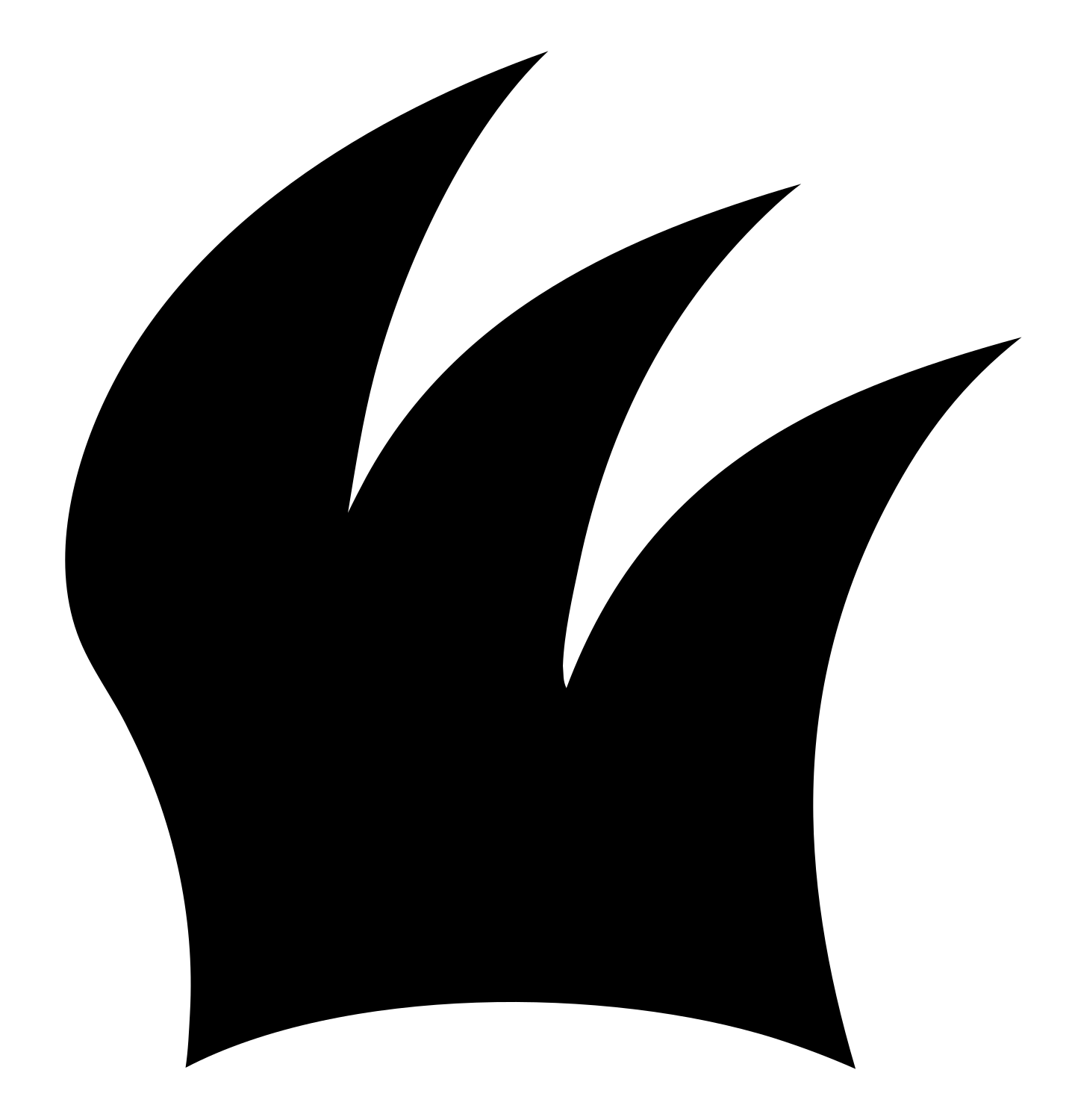 Bold Claw Flame Mark #ffffff/#000000