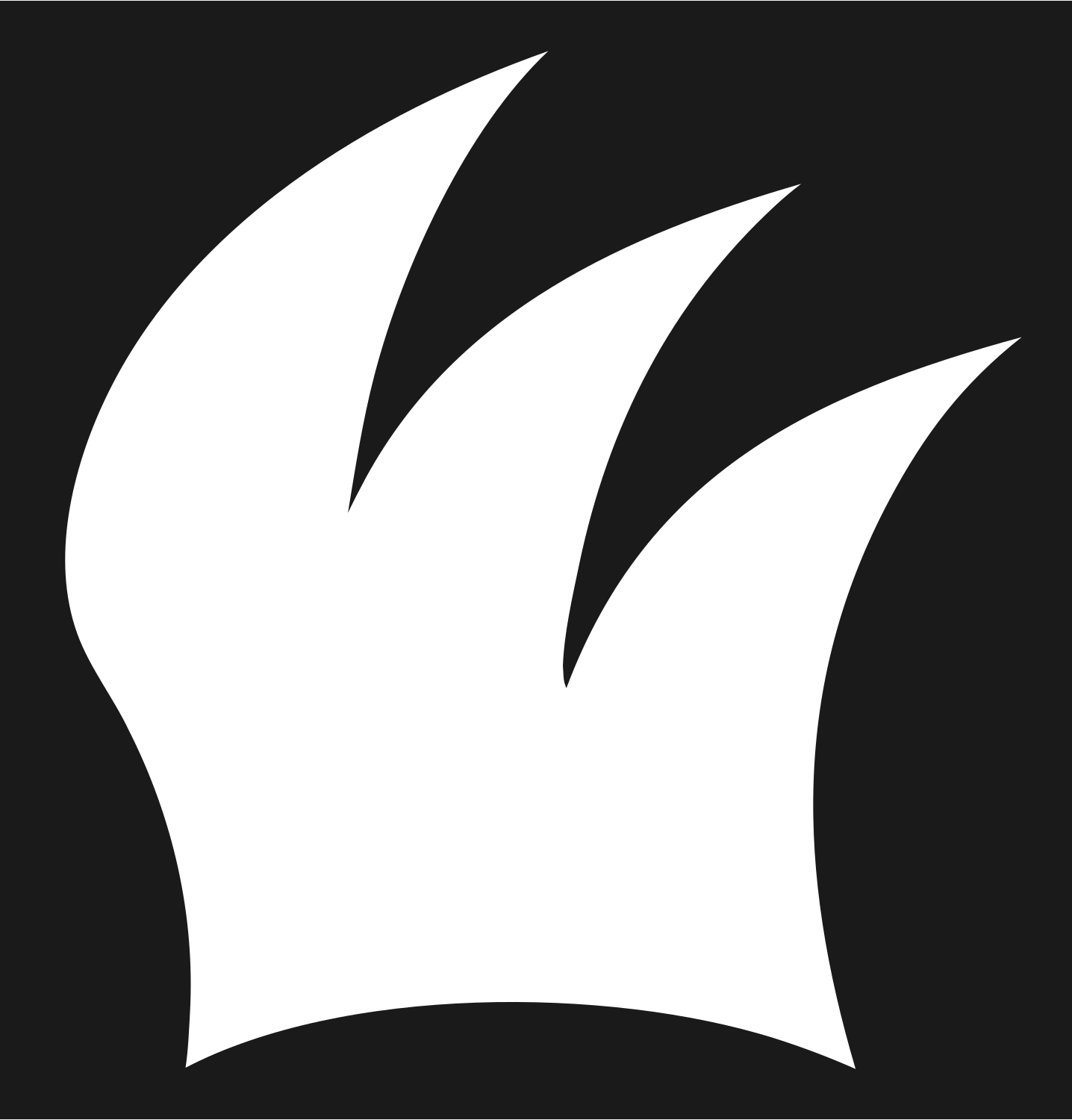 Bold Claw Flame Mark #1a1a1a/#ffffff