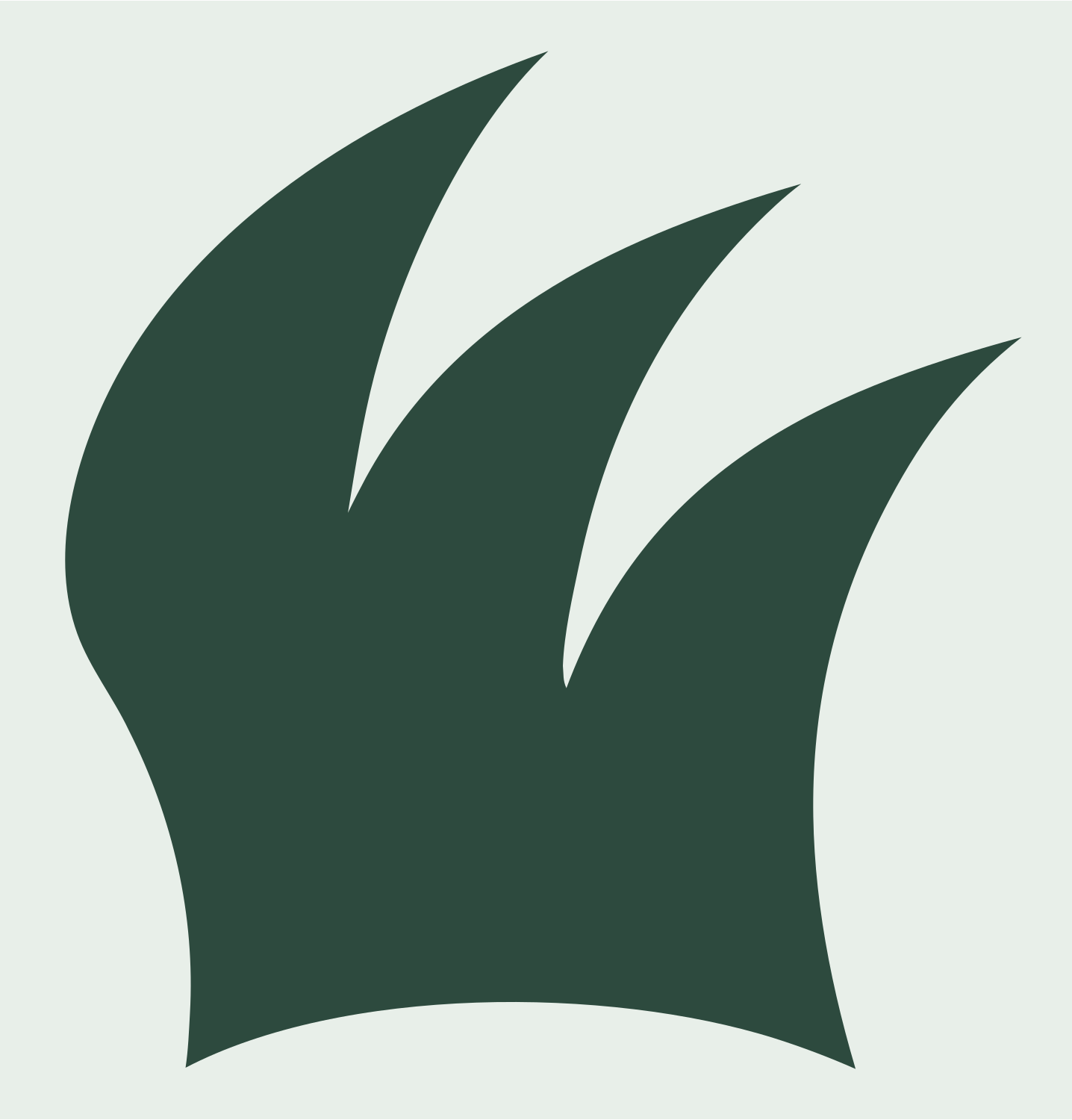 Bold Claw Flame Mark #e8efe9/#2d4a3e