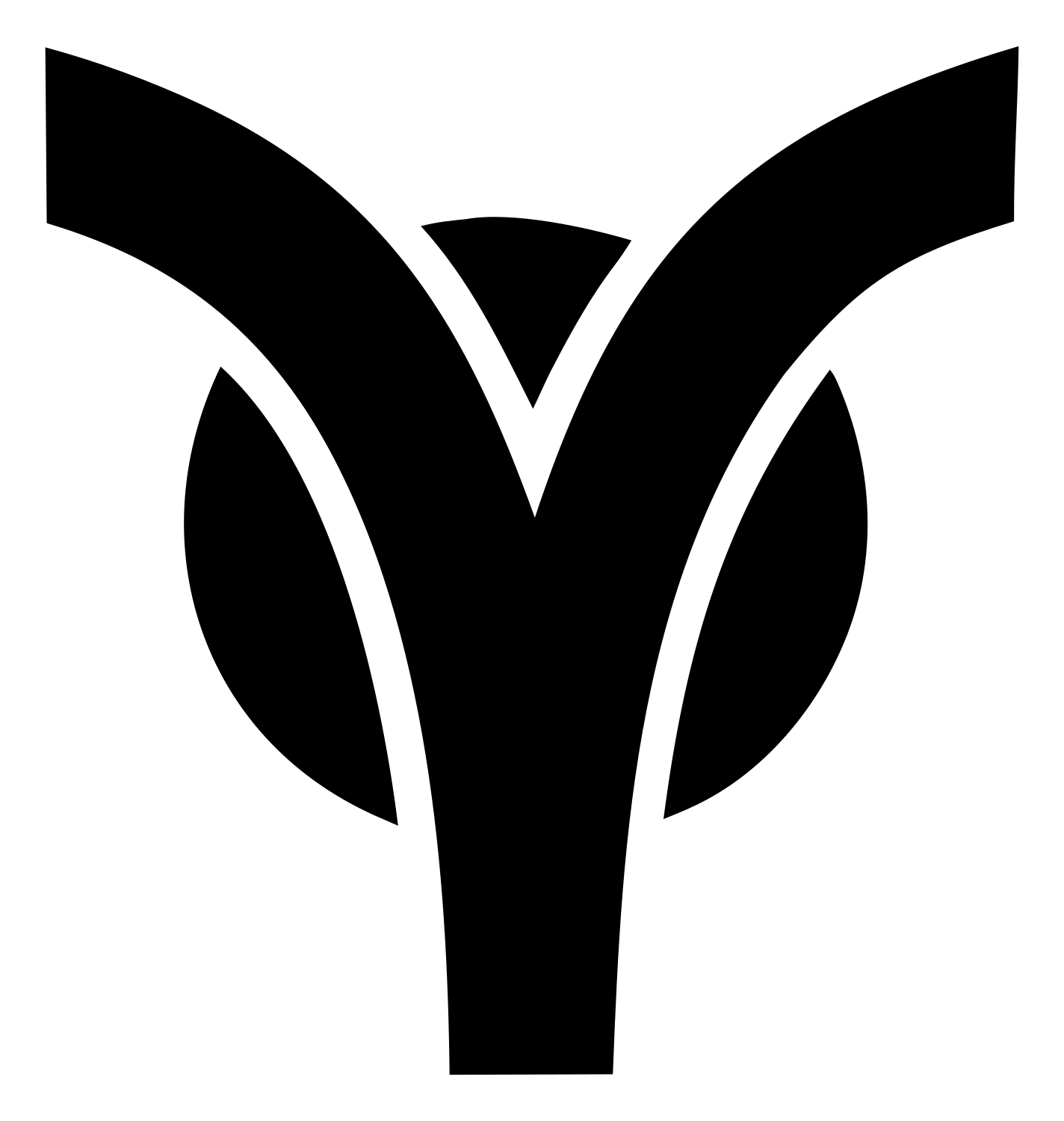 Pictogram Bull Horns Emblem #ffffff/#000000