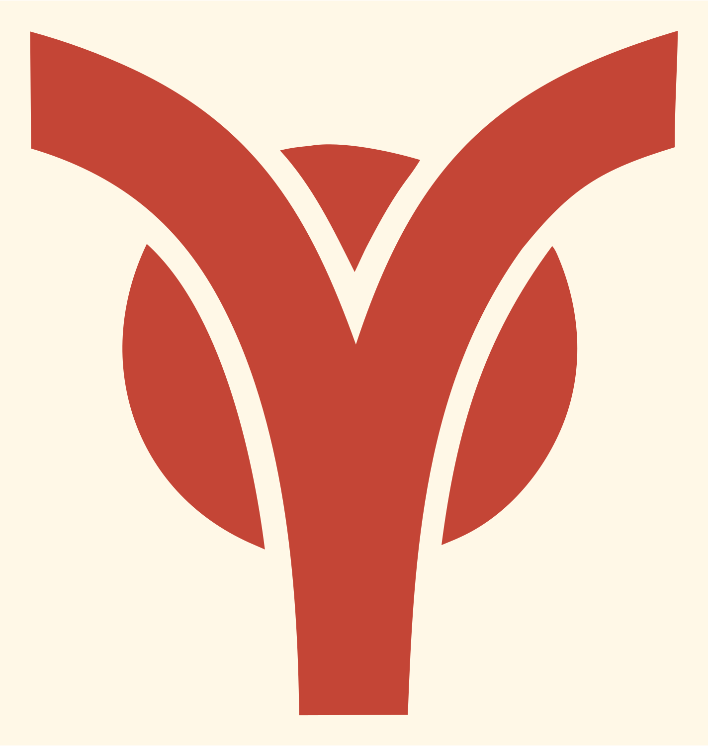 Pictogram Bull Horns Emblem #fff8e7/#c44536