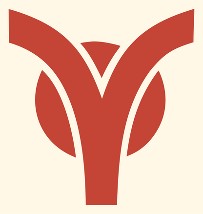 Pictogram Bull Horns Emblem #fff8e7/#c44536