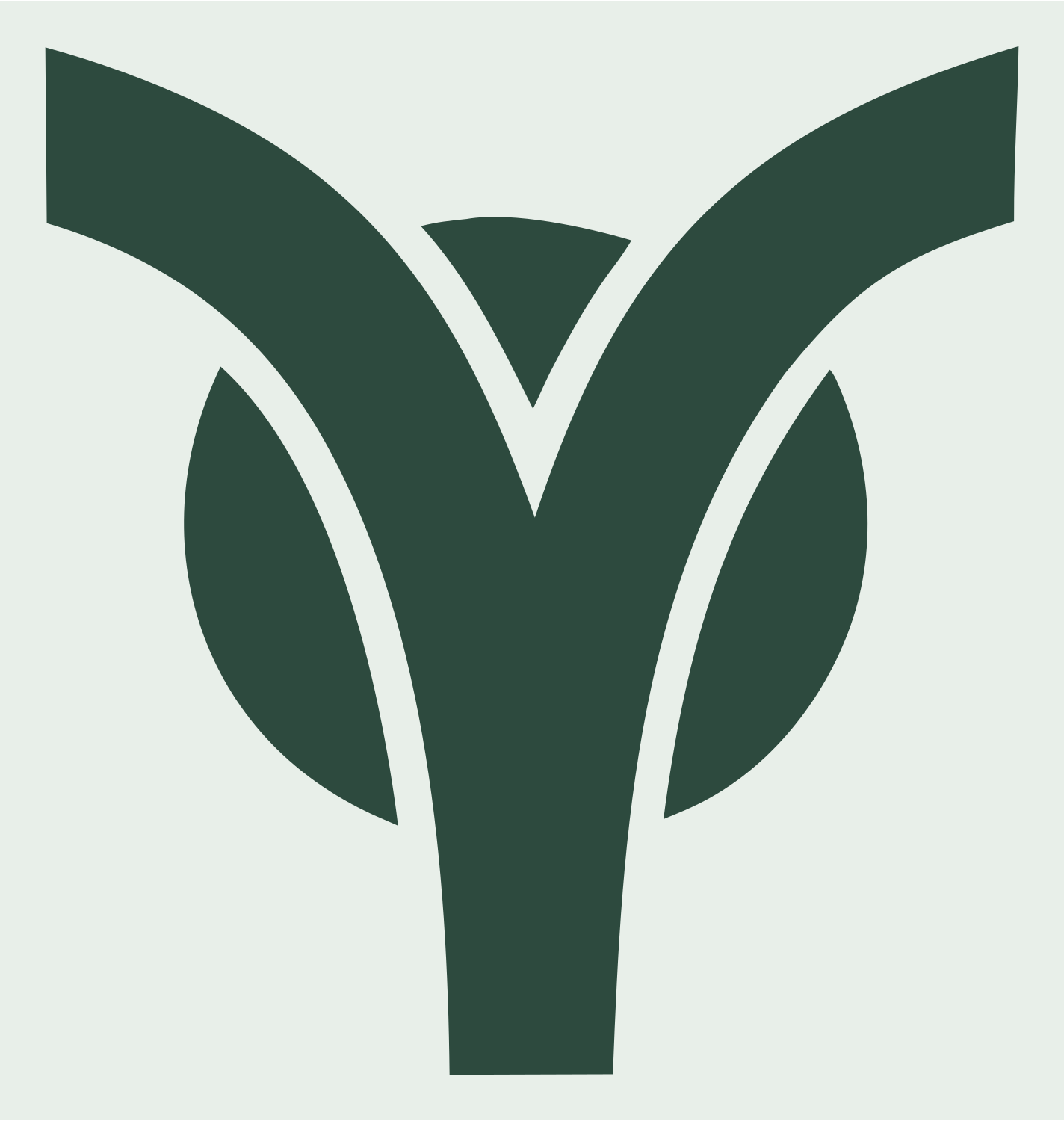 Pictogram Bull Horns Emblem #e8efe9/#2d4a3e